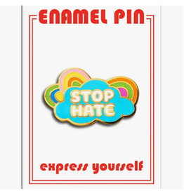 Stop Hate Cloud Enamel Pin