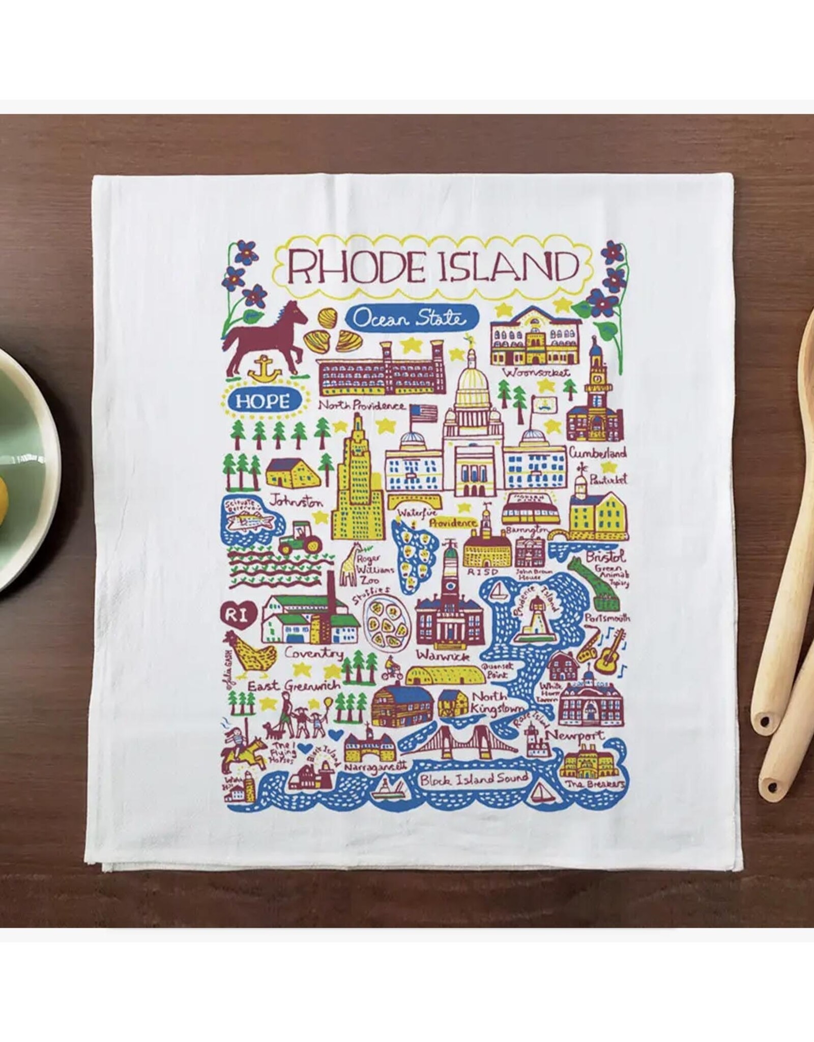 Rhode Island Statescapes Kitchen Towel