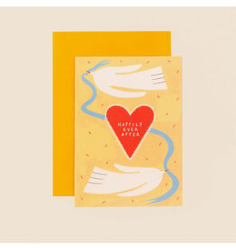 Happily Ever After Doves Wedding Card