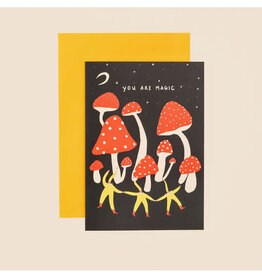 You Are Magic - Mushrooms and Starry Gnomes Greeting Card