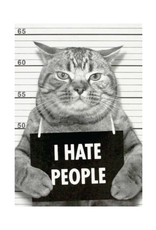 I Hate People Mugshot Cat Magnet