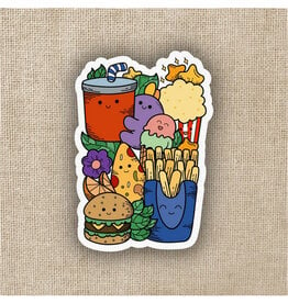 Fast Food Doodle Pile Sticker