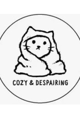 Cozy & Despairing Cat Button