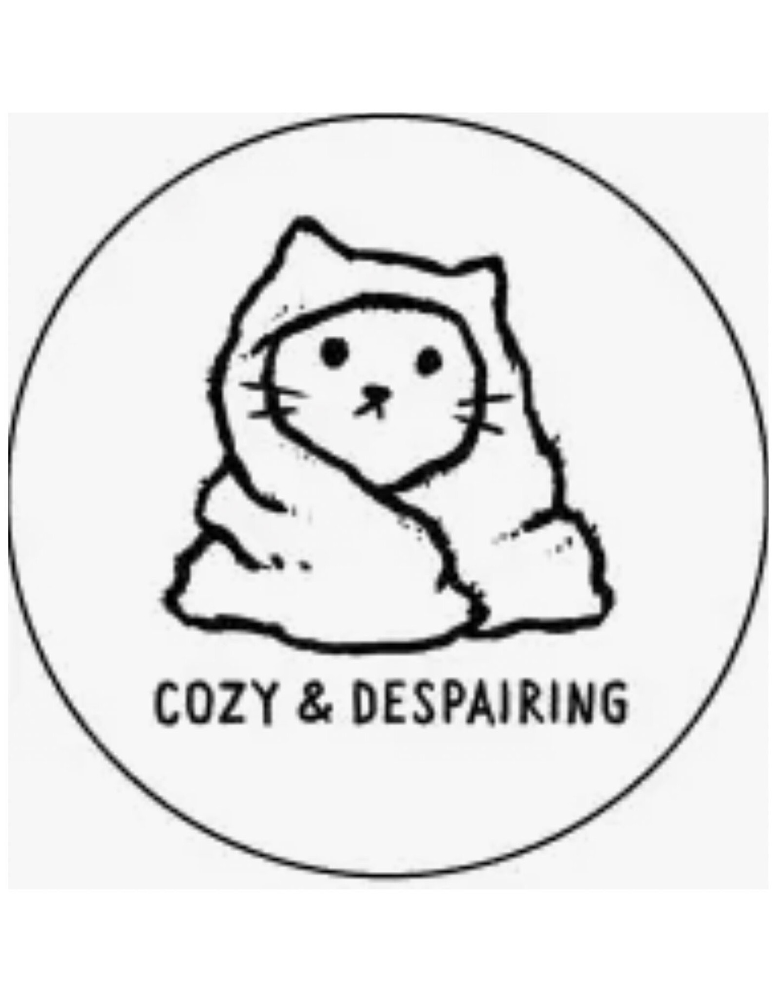 Cozy & Despairing Cat Button