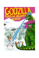 Godzilla Ruins the Holidays Greeting Card