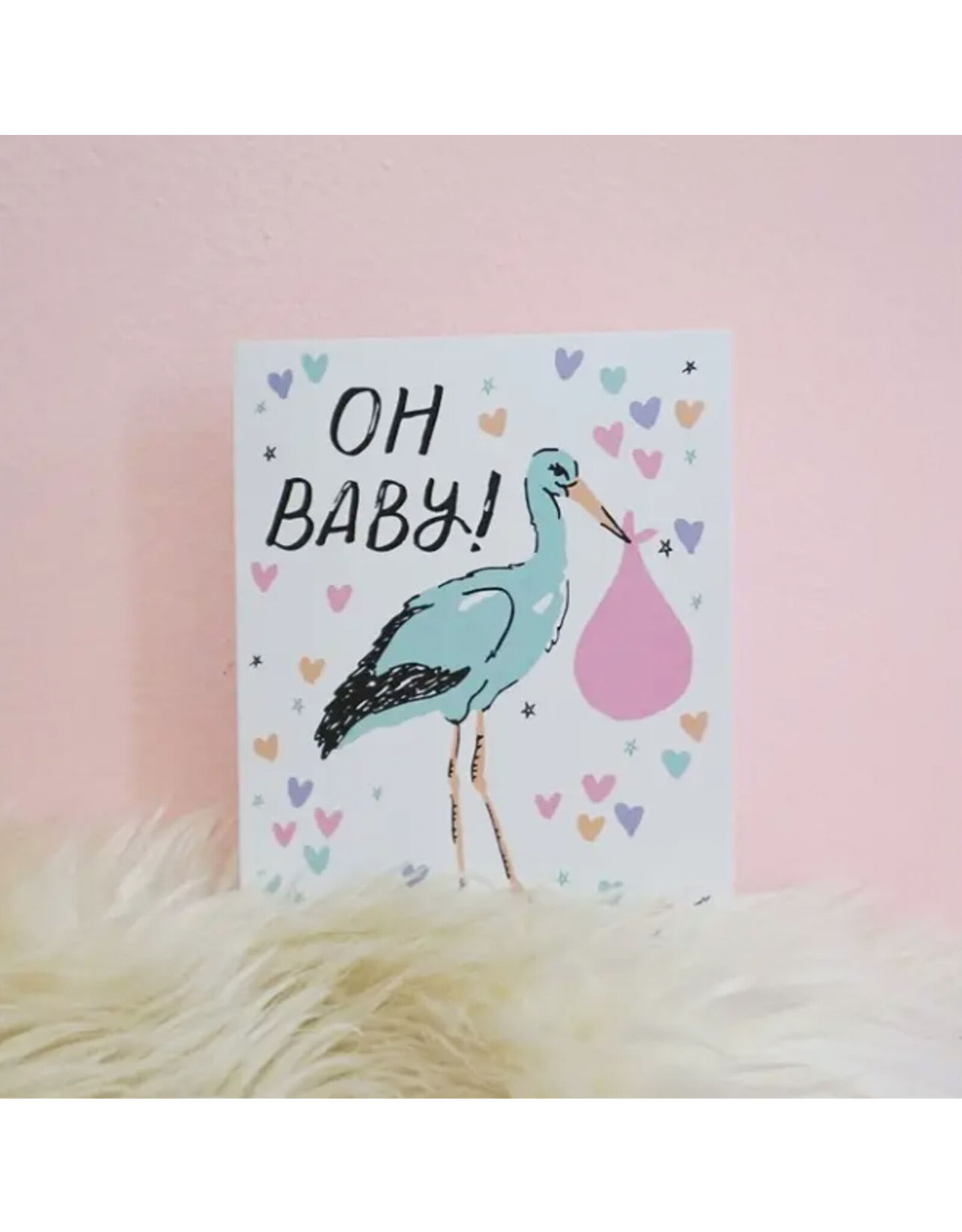 Oh Baby! Stork Greeting Card