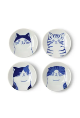 Cat Face Sauce Dish Set of 4