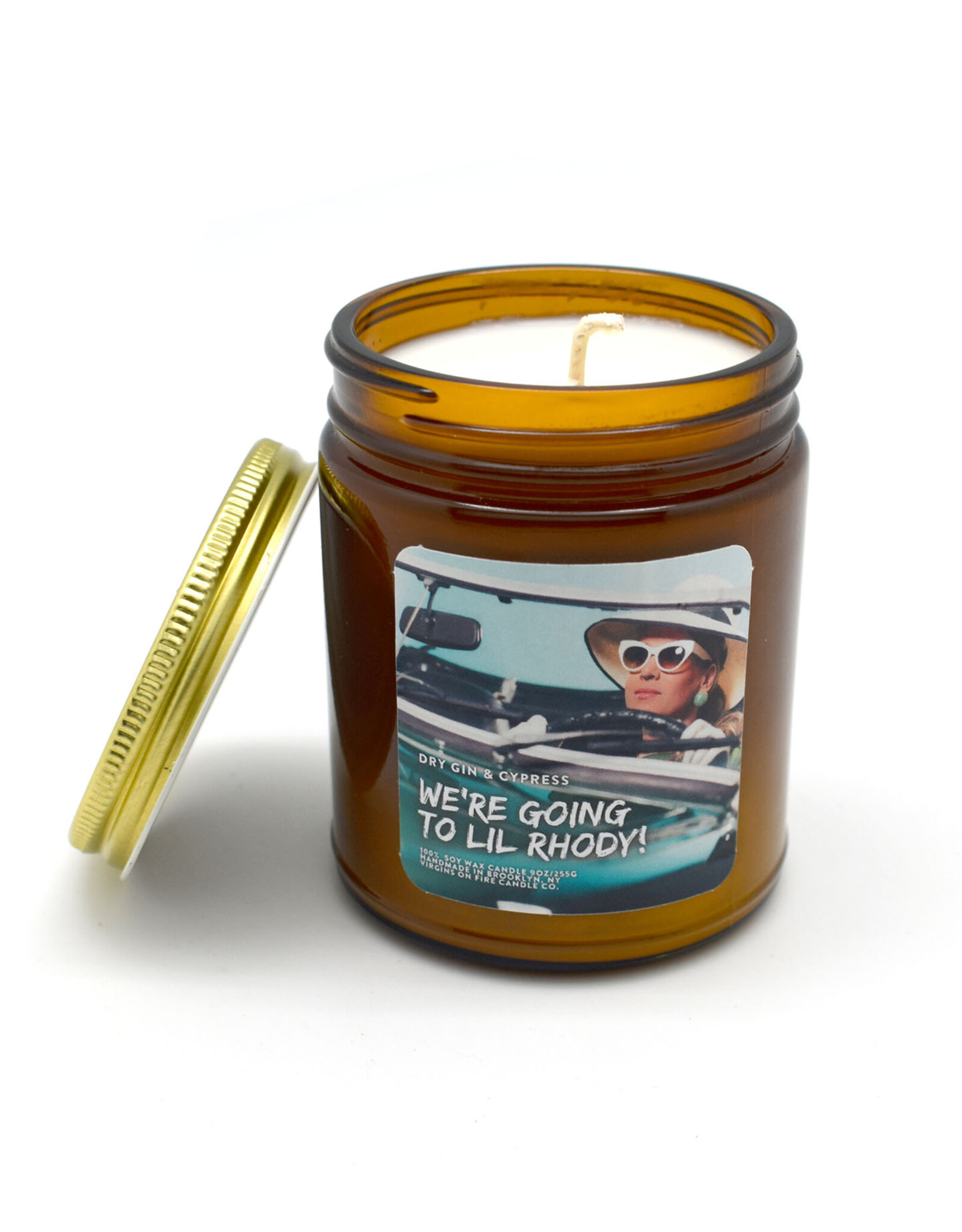 We're Going to Lil Rhody Soy Candle - Cypress & Gin