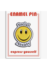 Social Anxiety Smiley Enamel Pin