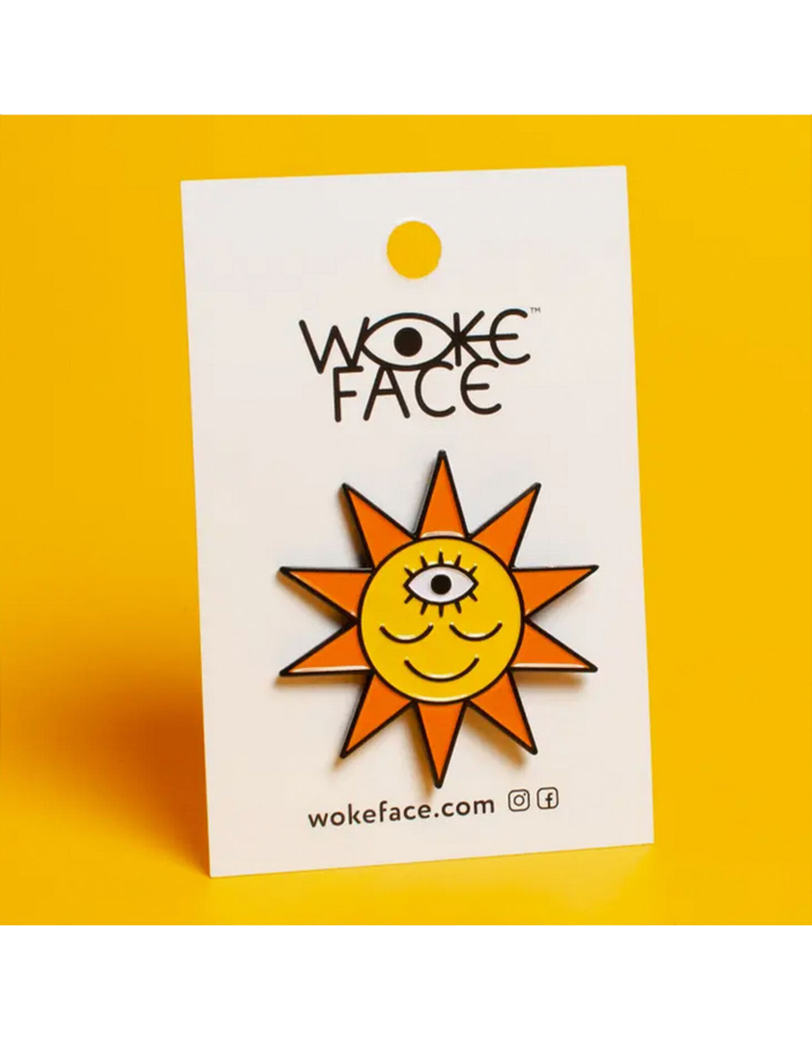 Sun Smiling Third Eye Enamel Pin