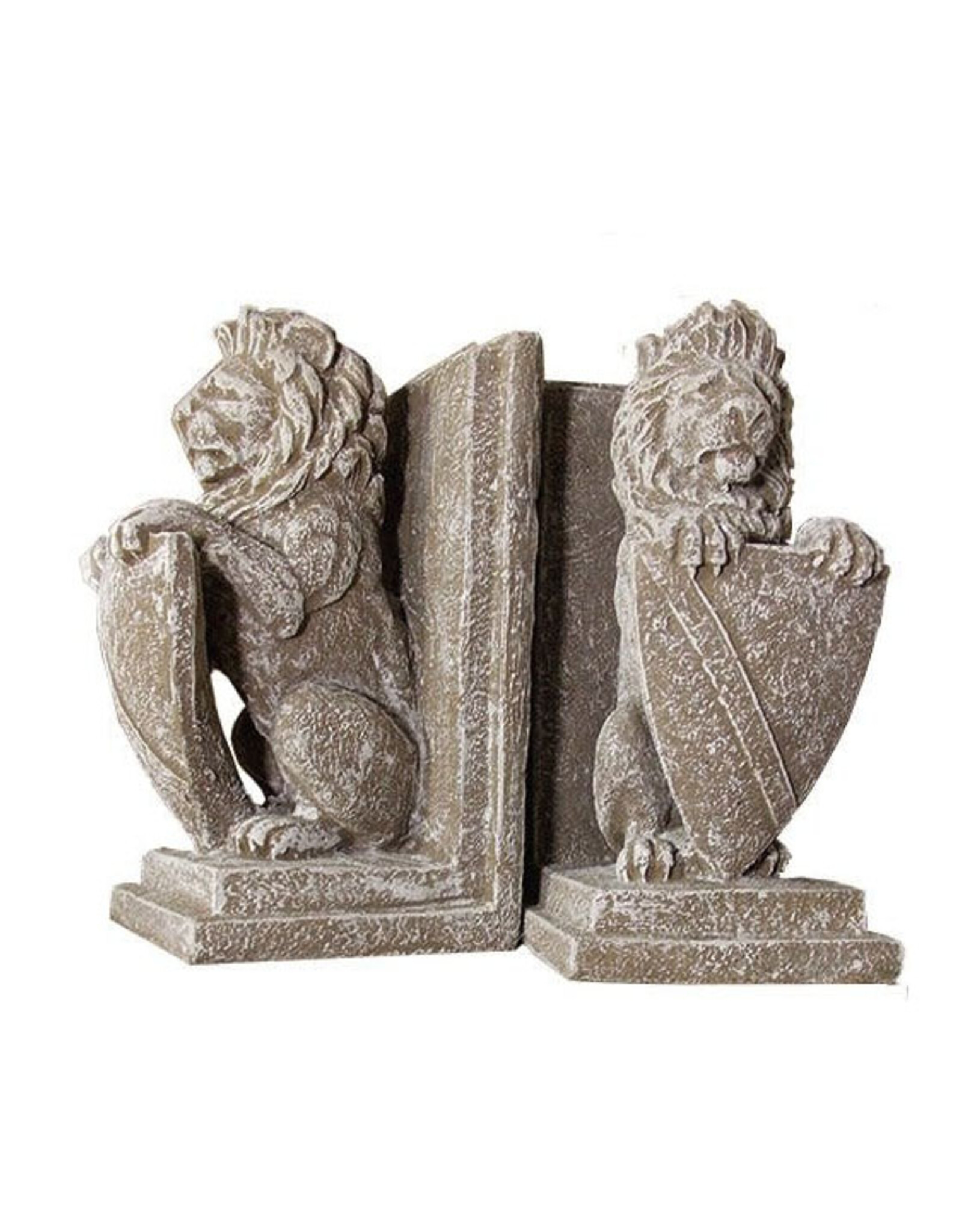 Lion Bookends - Shield - Curbside Pick Up Only