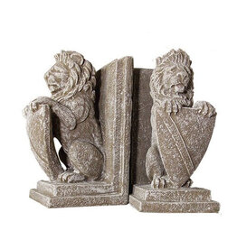 Lion Bookends - Shield - Curbside Pick Up Only