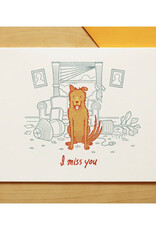 I Miss You Dog Greeting Card