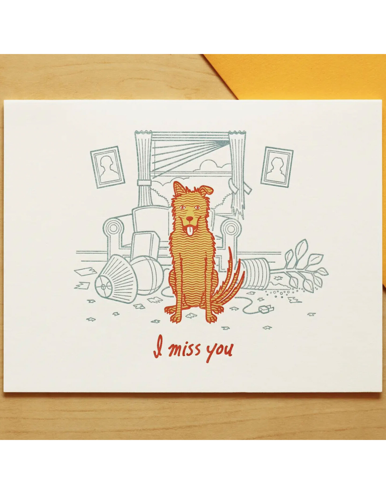 I Miss You Dog Greeting Card