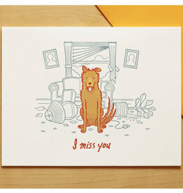 I Miss You Dog Greeting Card