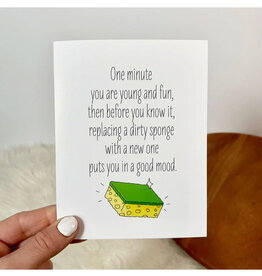 Replacing Dirty Sponge Birthday Greeting Card
