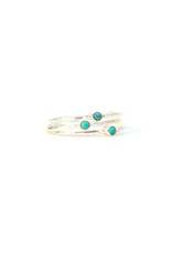 Tiny Turquoise Stone Stacking Rings