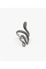 Viper Snake Ring - Silver