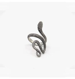 Viper Snake Ring - Silver