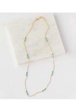 Delicate Turquoise Gold Necklace