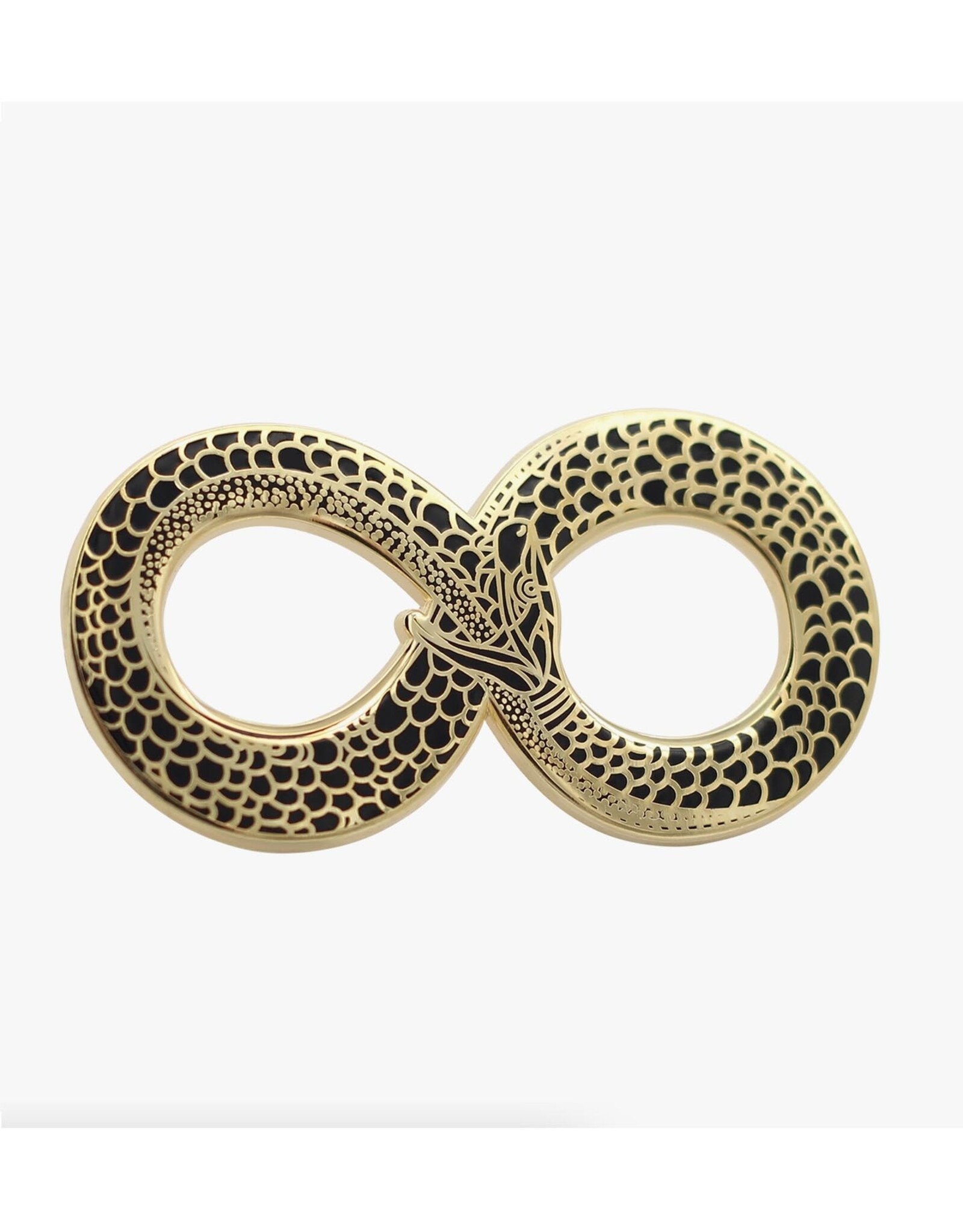 Ouroboros - Black and Gold Enamel Pin