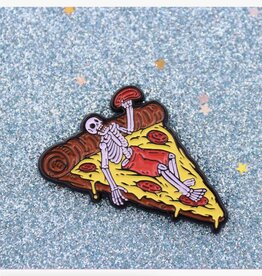 Roni Pizza Skeleton Enamel Pin