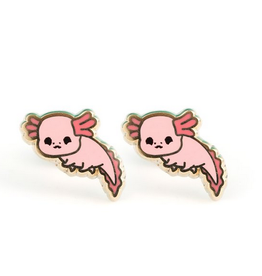 Axolotl Enamel Earrings