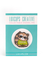 Trash Life Raccoon Enamel Pin