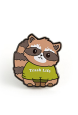 Trash Life Raccoon Enamel Pin