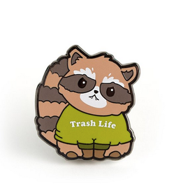 Trash Life Raccoon Enamel Pin