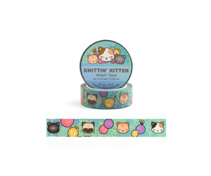 Cute Boho My Little Puffy Kitten Washi Tape