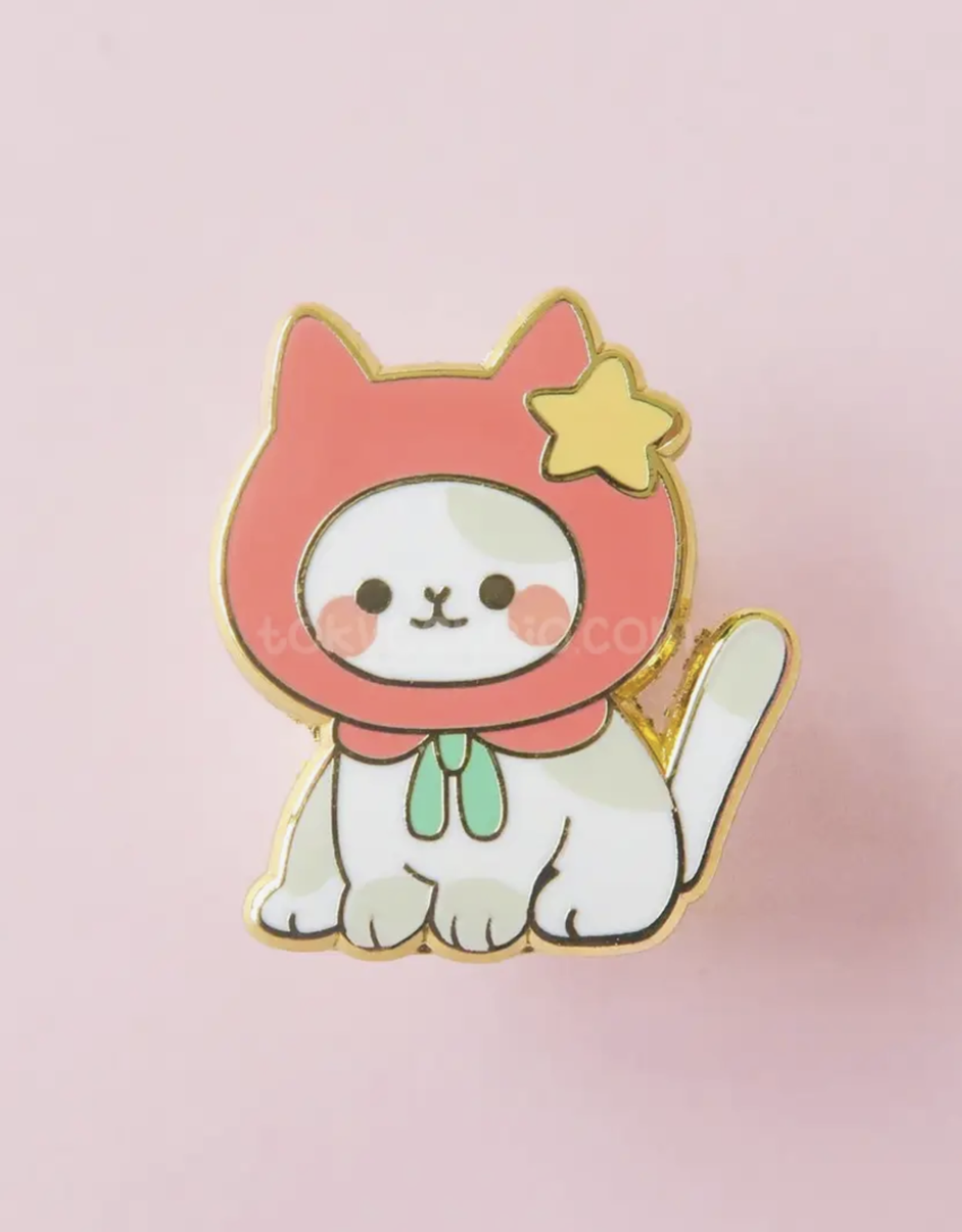 Cat in Red Cap Pin