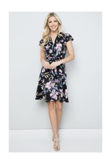 Big Blooms Collared Dress