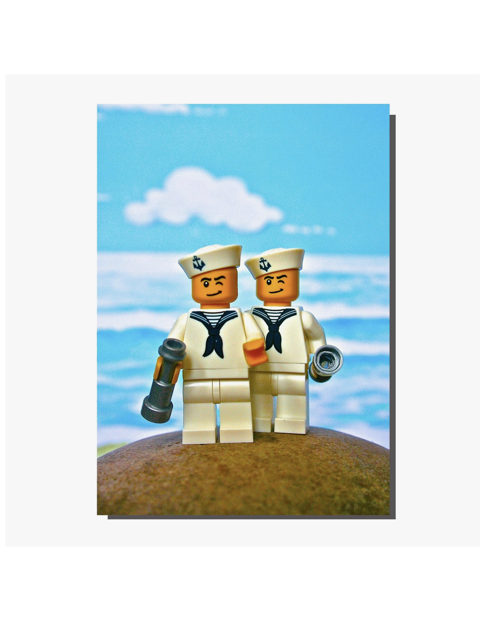 Gay Lego Sailors Greeting Card