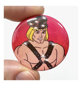 Leather Daddy He-Man Button