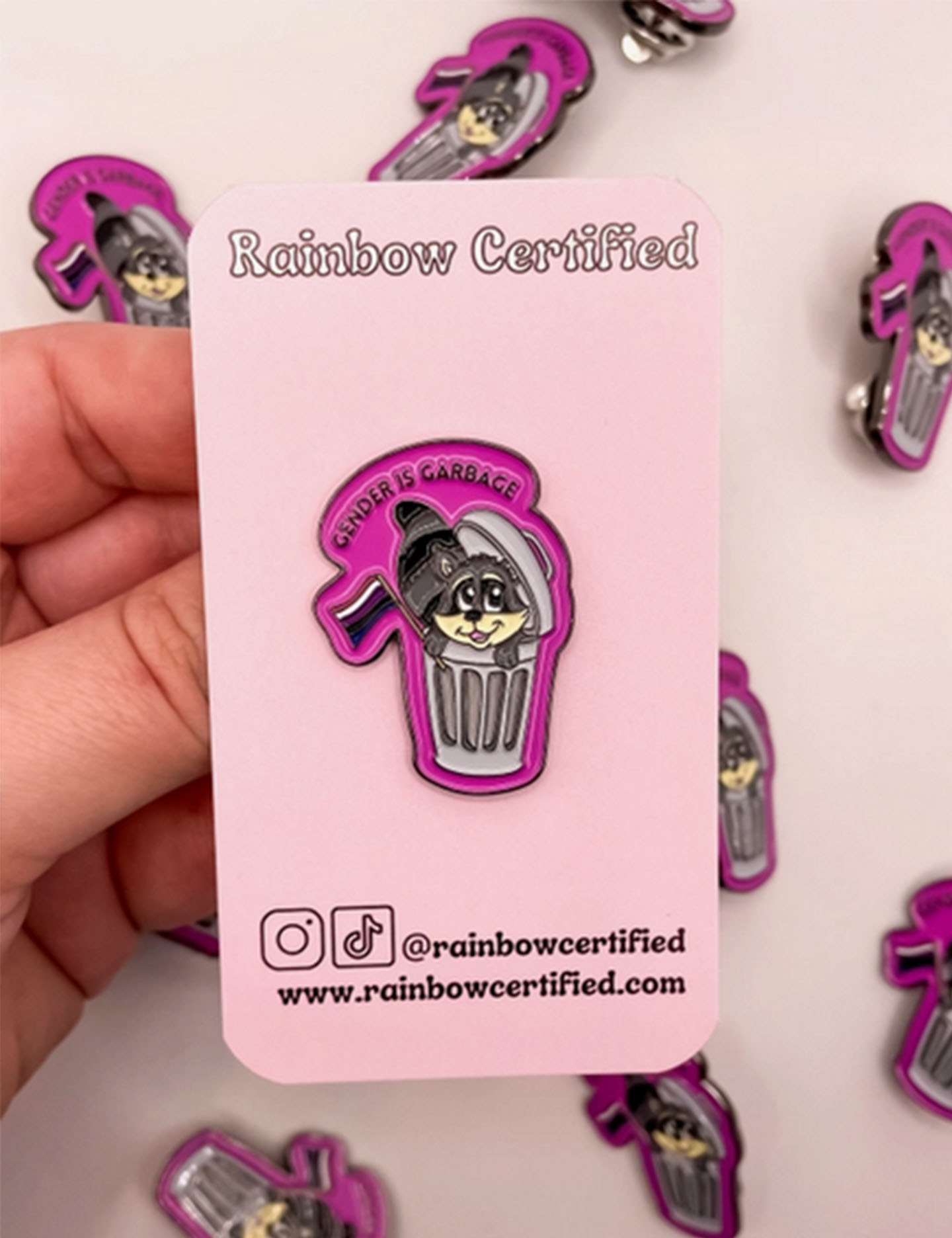 Gender is Garbage Enamel Pin - Home
