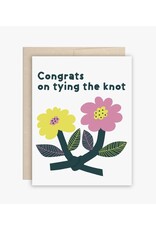 Congrats on Tying Knot Flowers Greeting Card