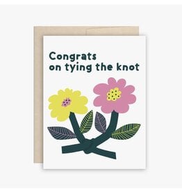 Congrats on Tying Knot Flowers Greeting Card