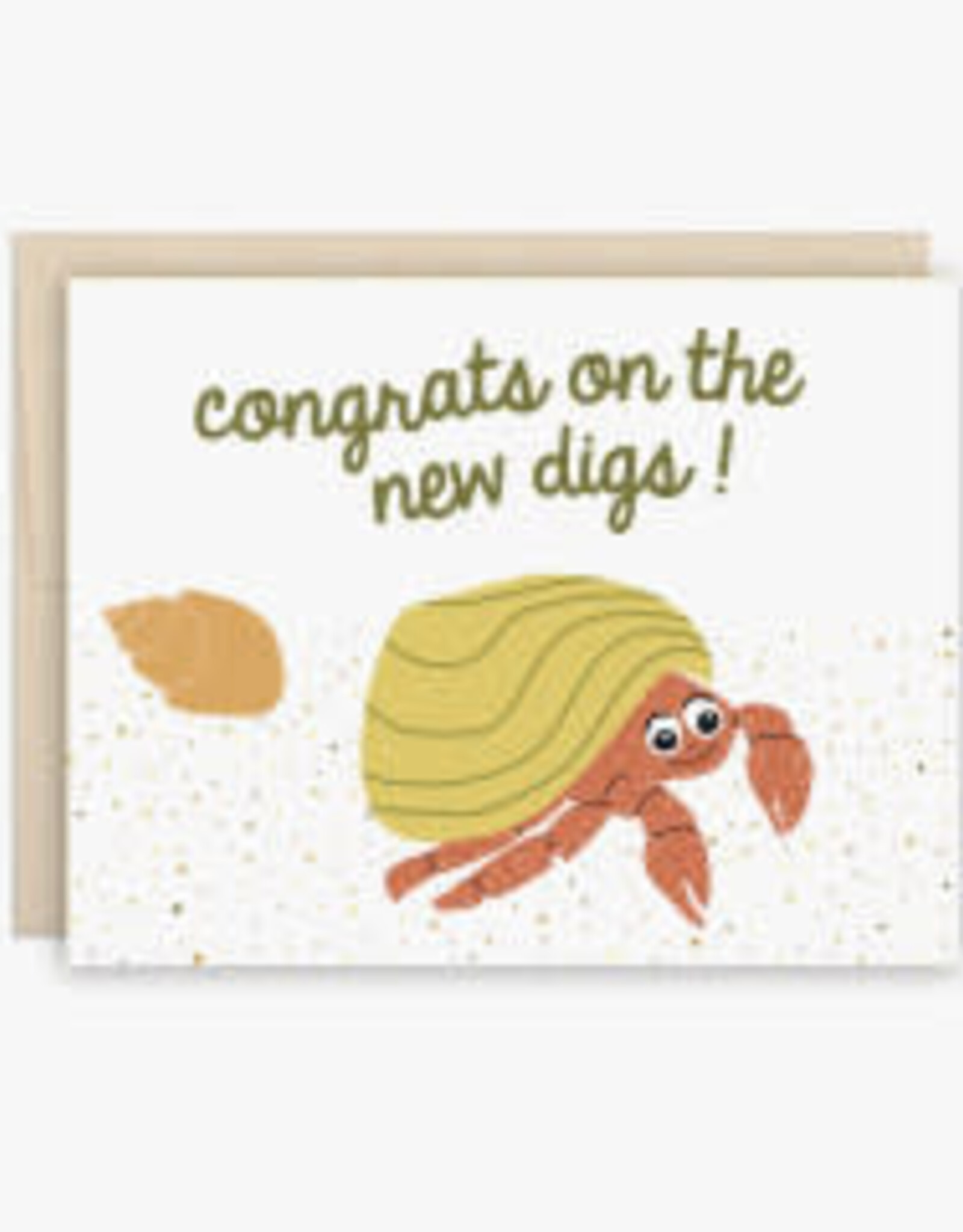 Congrats New Digs Hermit Crab Greeting Card