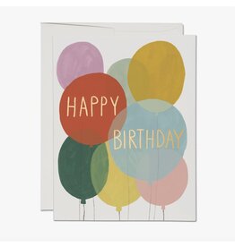 Happy Birthday Balloons Red Cap Birthday Card