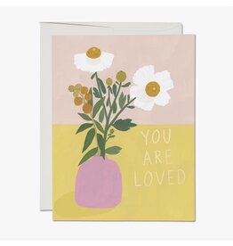 You Are Loved White Poppies Greeting Card