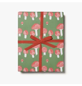 Festive Mushrooms Wrapping Paper