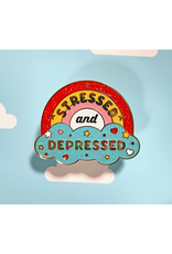 Stressed & Depressed Rainbow Enamel Pin