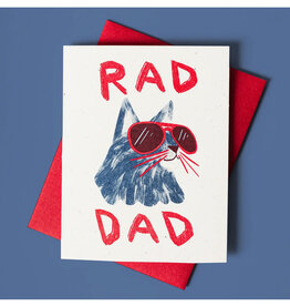 Rad Dad Cat Greeting Card