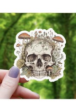 Skull and Mushrooms Sticker