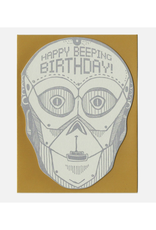 Happy Beeping Birthday Robot Greeting Card