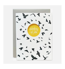 Thinking Of You Crows Greeting Card