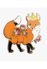 Crowned Fox Enamel Pin