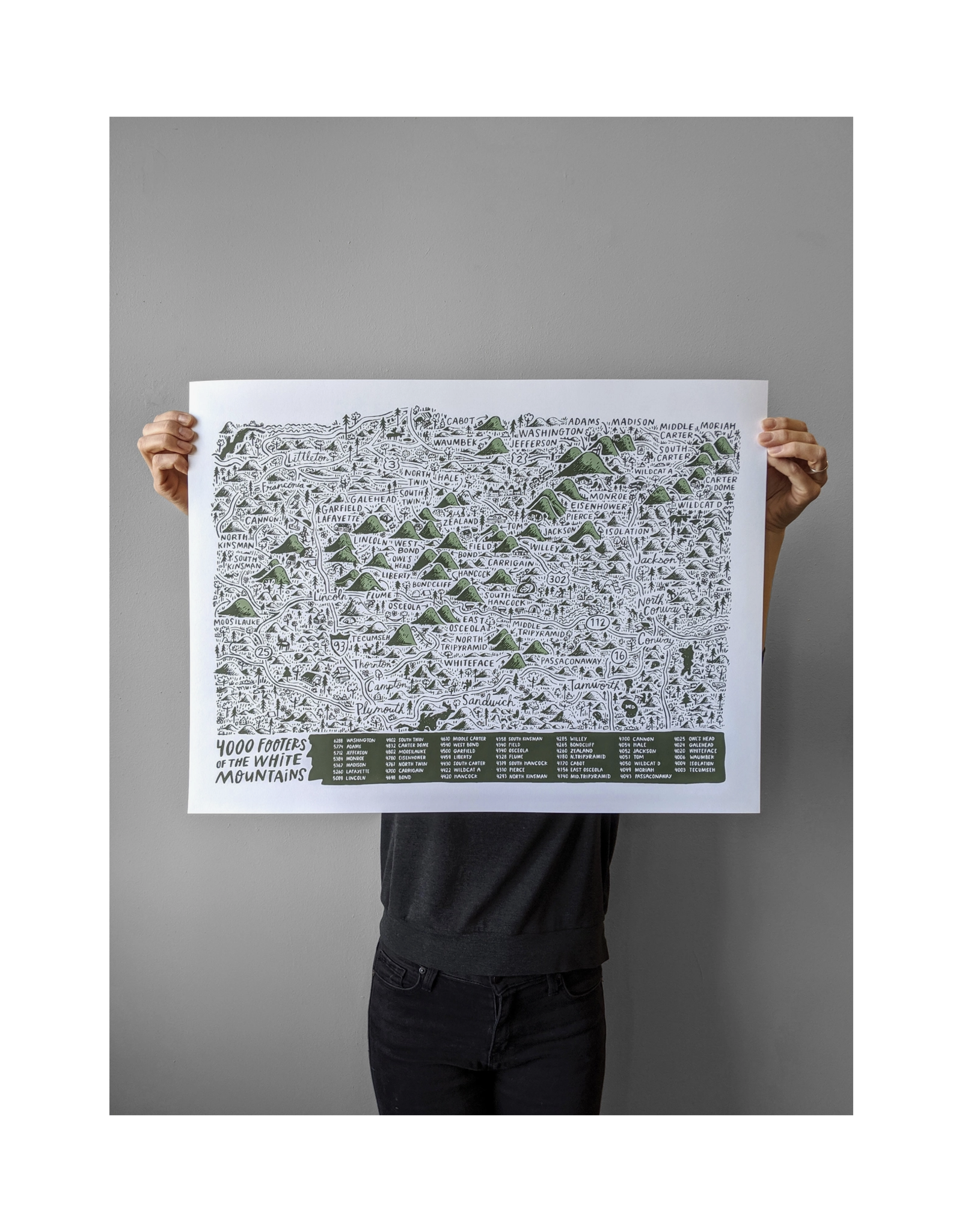 4000 Footers of the White Mountains Print