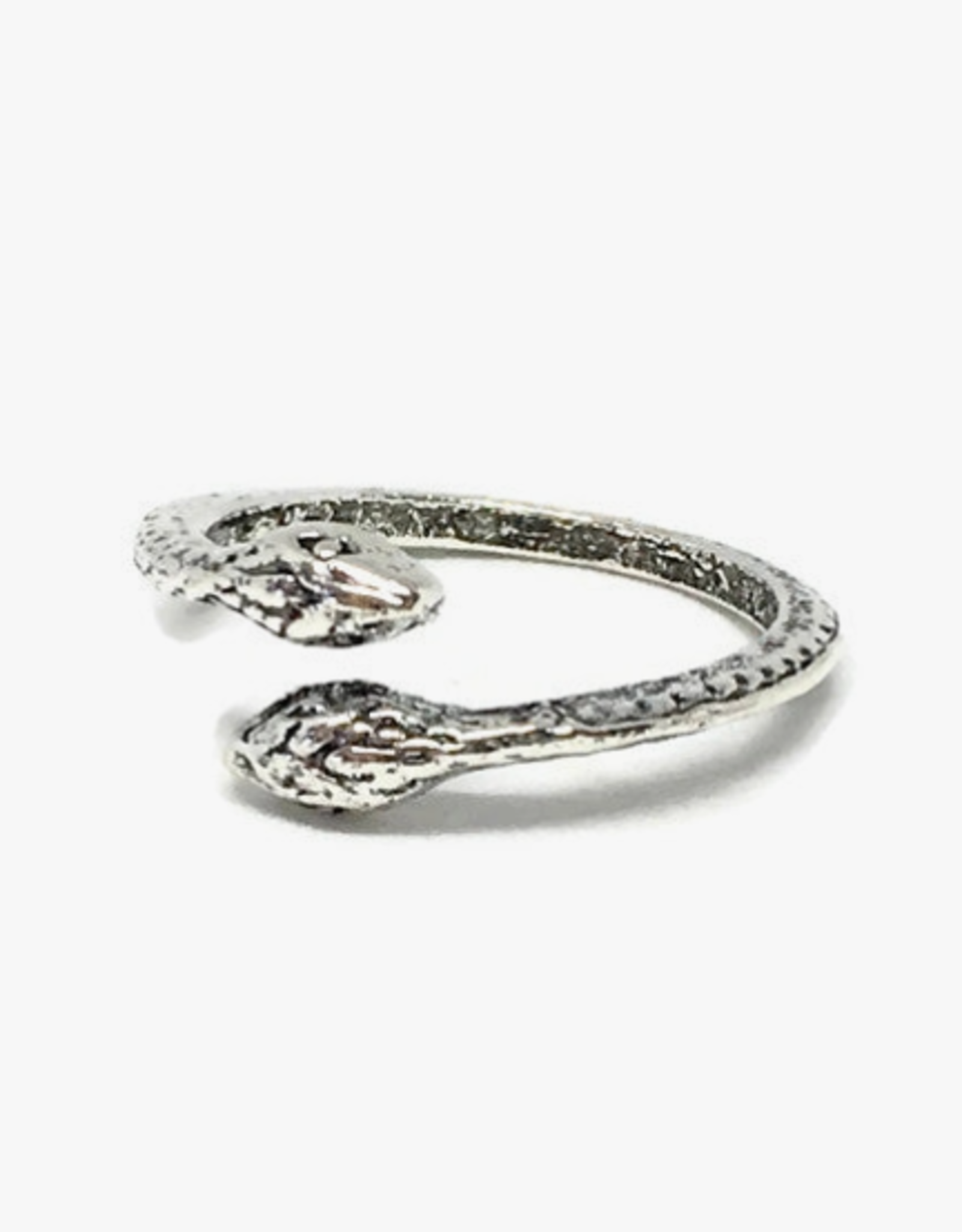 Black Mamba Snake Ring - Silver